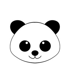 Panda with smile face © Almay001