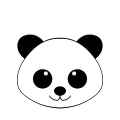 Panda with smile face © Almay001