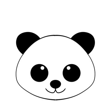 Panda with smile face
