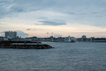 Obraz premium korea skyline at sunset