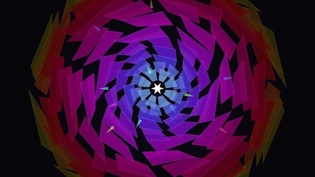 Vibrant colorful abstract spiral design pattern.