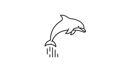 Fototapeta premium Dolphin jumping out of water.