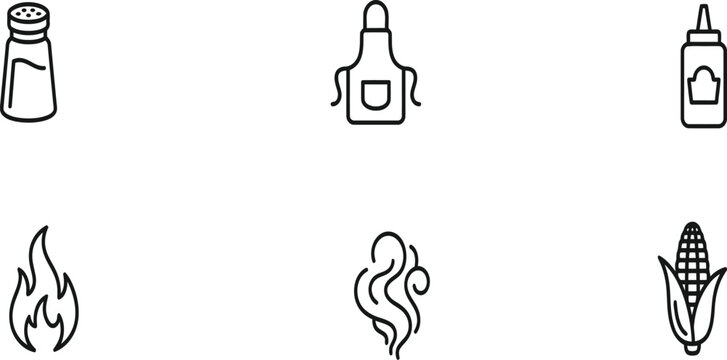 Set of kitchen cooking vector icon and bundles design elements