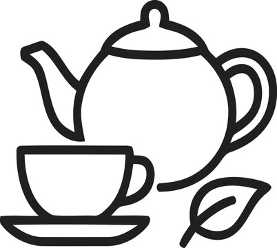 Tea time set as a vector icon and bundles design