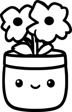 simple frower in the pot
