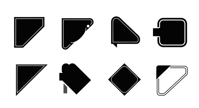 Geometric corner and frame silhouettes.