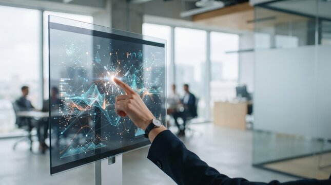 Business Meeting Interaction in Modern Office Environment