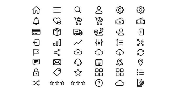 Professional 384 Editable Stroke Icons Set for User Interface Web and Graphic Design Projects