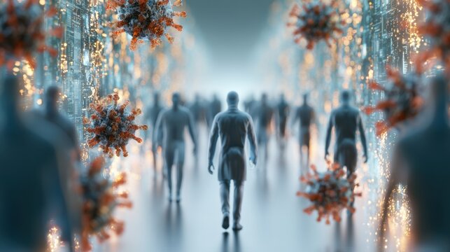 AI technology helps predict diseases using data and visual tools in healthcare settings with an emphasis on epidemiology and analytics.