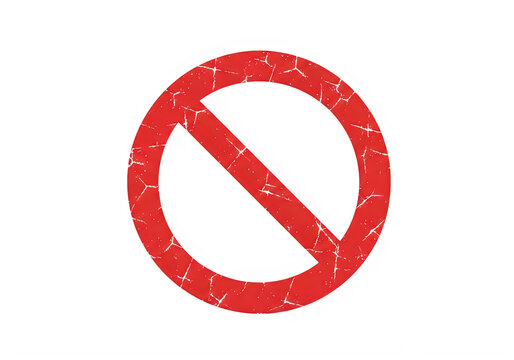 Red prohibition symbol or no entry icon