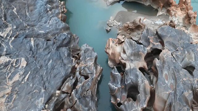 Aerial view of chocolate rocks gilgit Baltistan Pakistan 