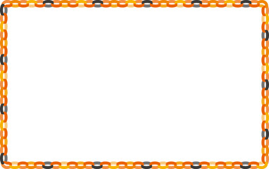 Halloween Paper Chain Vector Part｜ハロウィンの輪つなぎガーランドとフレーム素材 © tonami