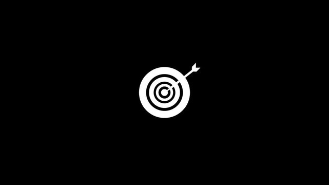 Precision target symbol arrow impact minimalist presentations marketing visuals branding infographics