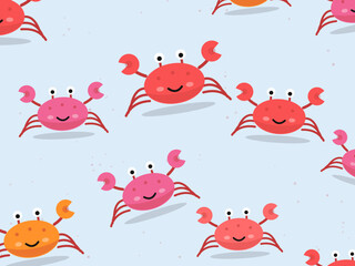Fototapeta premium Playful Crab Pattern for Beach Lovers