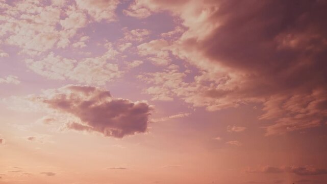 Beautiful Twilight Sky with Soft Colorful Cloud Patterns