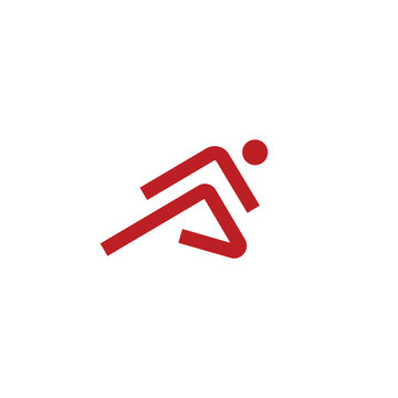 Runner app sport app vector logo design
