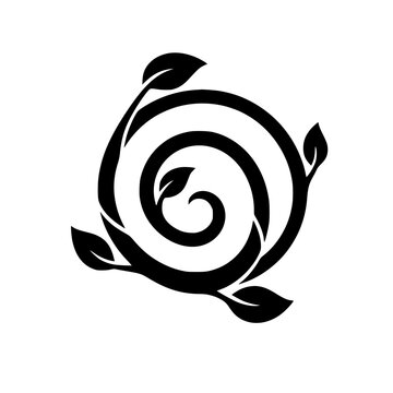 Fantasy Vine Whip Coiled into a Spiral Vector Icon Illustration