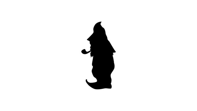 The Kabouter, black isolated vector silhouette