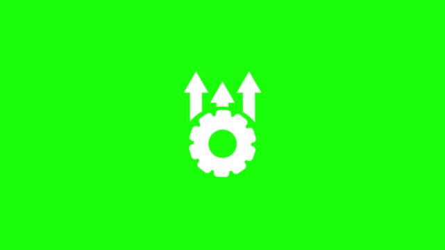 Gear rotating with arrows up down animation