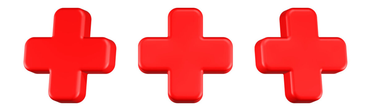 plus sign icon 3d render design