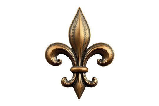 Golden fleur de lys decorative symbol