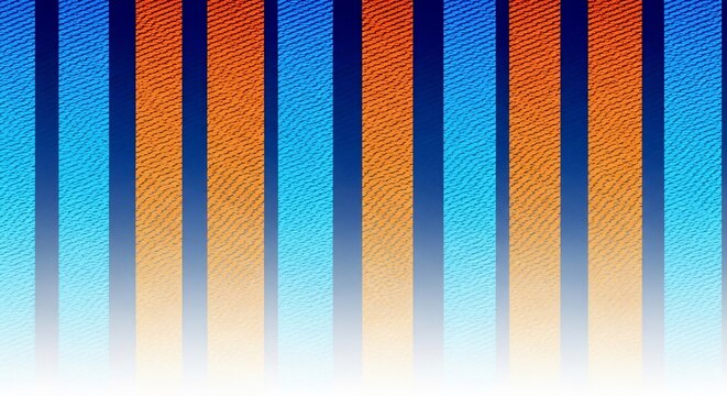 Vibrant Sunset Stripes: A Textured Dance of Blue and Orange.