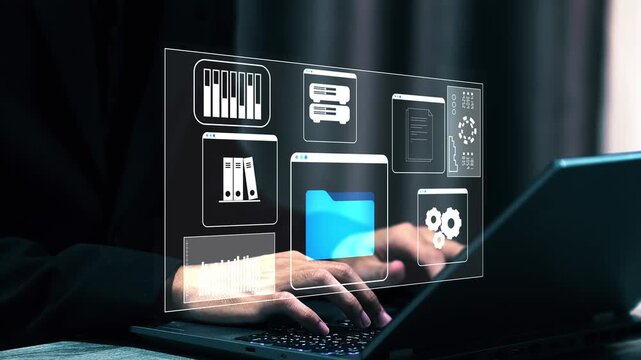 Archiving documents in folders for efficient management secure. Process automation to efficiently manage files and documentation storage.System online documentation database and document management.