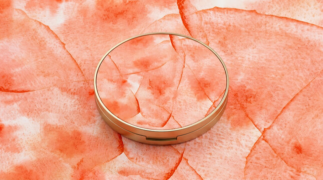 Close-up of a metallic ring on human skin with subtle red veins