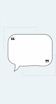 Blank Speech Bubble on Soft Blue Gradient - Your Thoughts Await