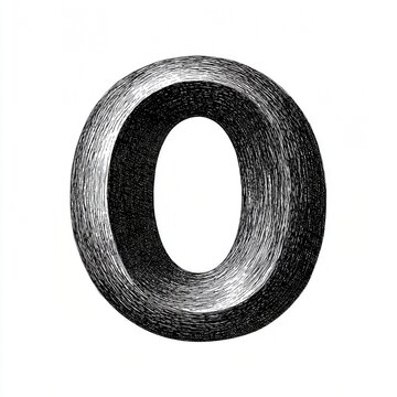 Vintage Engraving Letter O Typography Monogram Initial Design Retro Alphabet Symbol