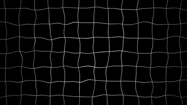 Abstract Wavy Grid Motion Background. Distorted White Grid Dynamic Animation. Perfect for presentation videos, overlays, intros, outros, digital posters, and covers
