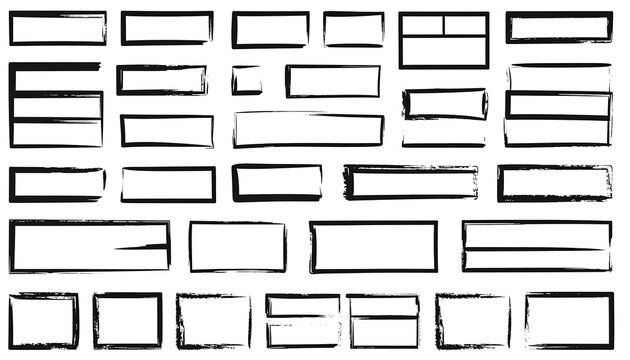 Grunge Rectangles Set.