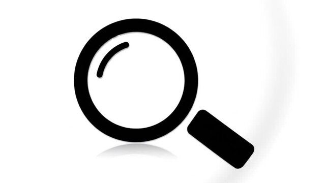 Magnifying glass symbol searching for information and discovery