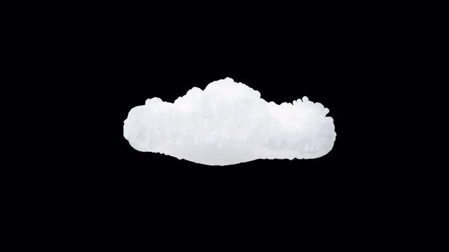 VFX Volume Cloud 360 Rotation | Alpha Channel | High Angle 15&deg; | Variation3
