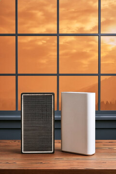 Air Purifier with Replacement Filter During Wildfire Smoke and Poor Indoor Air Quality