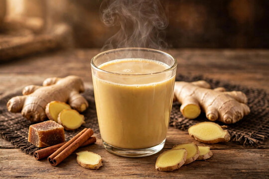 Sarabba Makassar ginger milk drink with ginger and palm sugar