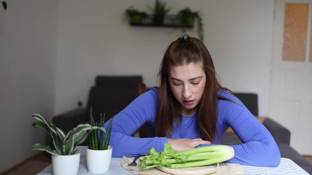 Anorexia and restrictive eating disorder leave young woman emotionally drained as calorie obsession turns healthy food into source of fear guilt and control