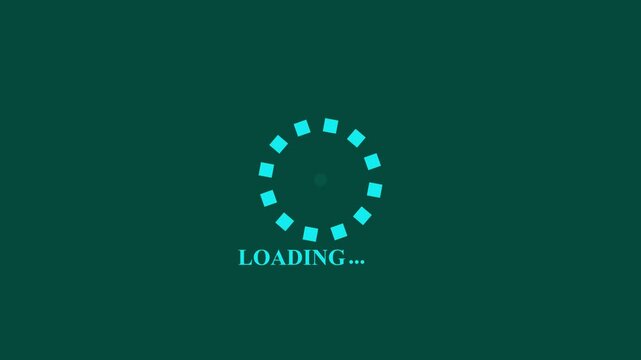 animation - loading rectangle icon on isolated background.