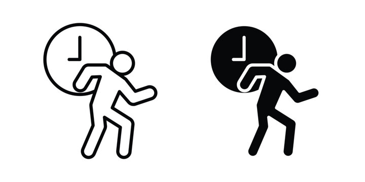 Busy icon outline art kit