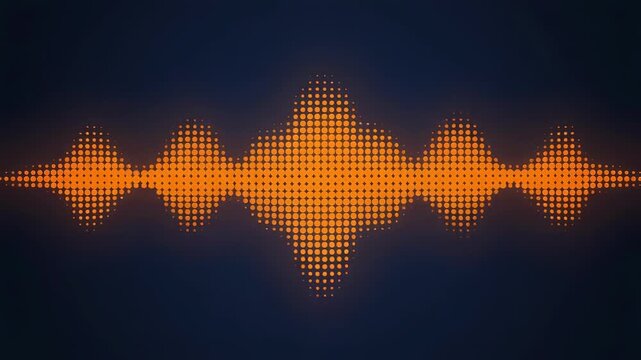 Vibrant sound waves pulsating dynamically in sync with beats for music and audio visualization