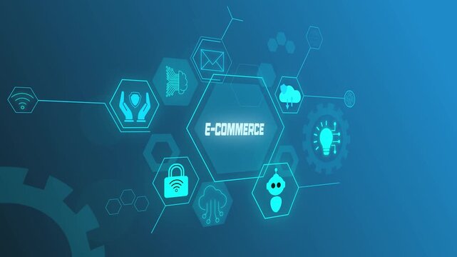 E-commerce Motion Graphics for Online Business and Digital Sales.