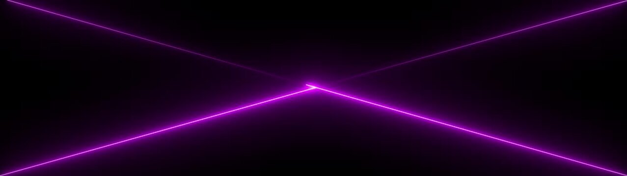 Glowing neon white slashing effects animation isolated on black background, 4k quality neon line animation video.
