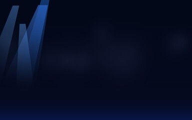 Obraz premium Modern blue abstract letter w on dark background