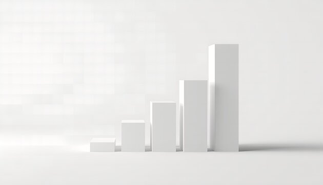 Minimal Ascending Bar Chart Business Growth Concept