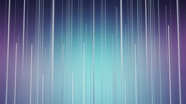 Mesmerizing vertical glowing lines shifting and dancing in vibrant colorful light display