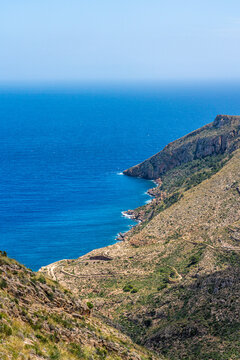 Scenic view at the Bateria de Castillitos, near Cartagena, Region of Murcia, Spain.