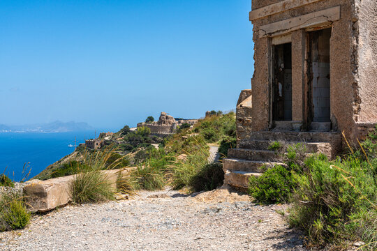 Scenic view at the Bateria de Castillitos, near Cartagena, Region of Murcia, Spain.