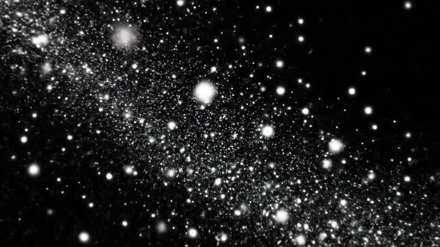 Luminous star cluster against dark deep space background