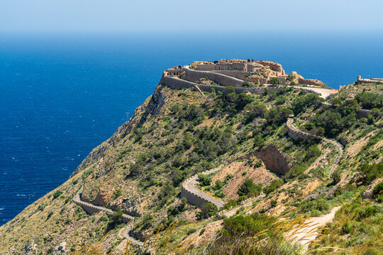 Scenic view at the Bateria de Castillitos, near Cartagena, Region of Murcia, Spain.