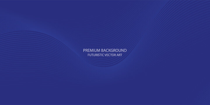 Blue premium background design with line pattern. Abstract futuristic wavy vector template for cover design, business banner, brochure, prestigious voucher, luxe invite.eps,10